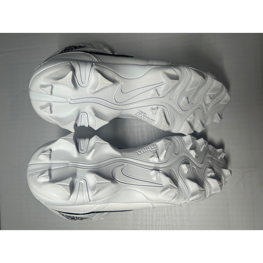 Nike Air Jordan 1 Mid Youth Cleat White Black Size 5Y HF6883100 New/No Lid - Picture 4 of 5